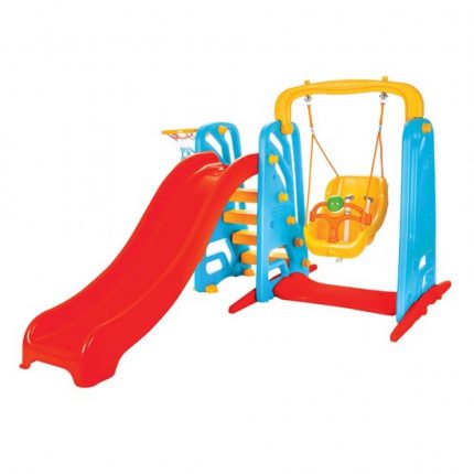 Τσουλήθρα με Κούνια και Μπασκέτα Sledge with Swing Wavy 06141 8693461061417 - Pilsan