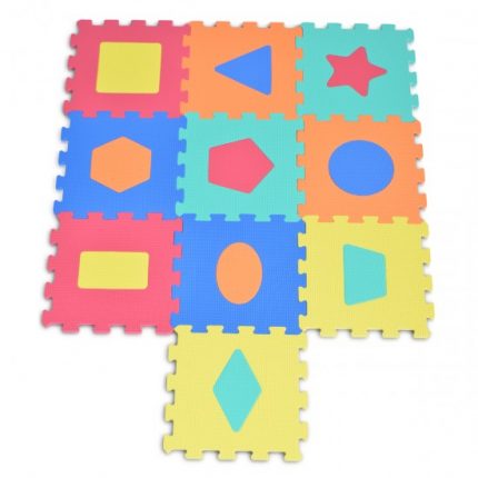 Παζλ Δαπέδου Γεωμετρικά Σχήματα 10τμχ.1043B3 Shape Mat 3800146221812 - Moni Toys