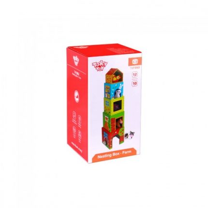 Ξύλινοι Κύβοι Στοίβαξης Φάρμα TKF053 6970090048210 - Tooky Toys