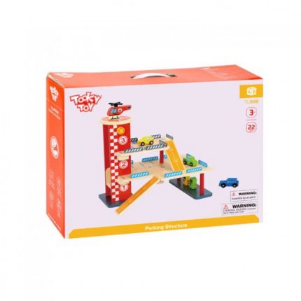 Ξύλινος χώρος Στάθμευσης 3 ορόφων TL698 6972633370352 - Tooky Toys