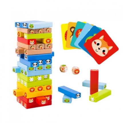 Ξύλινο Παιχνίδι Στοίβαξης και Ισορροπίας με Ζωάκια TY704 6970090042775 - Tooky Toys