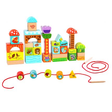 Tooky Toys Lacing Block Forest 6970090042911