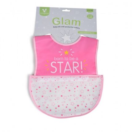 Αδιάβροχη Σαλιάρα Πλαστική Glam Pink 3800146266134 - Cangaroo