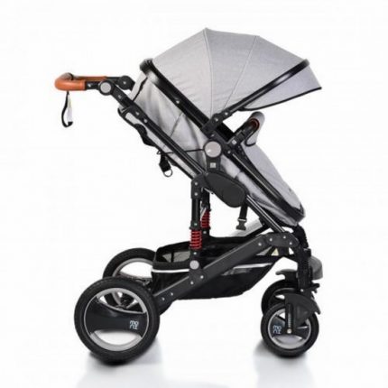 Moni Καρότσι Gala 2 in 1 Grey Leather 3800146234812#