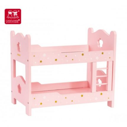Ξύλινο Κρεβάτι Κουκέτα για Κούκλες PH12A003 380014622250 - Moni Toys