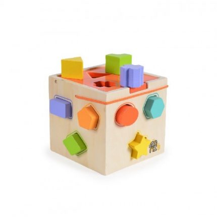 Ξύλινος Κύβος Ταξινόμησης Wooden Cube 015 380014622246 - Moni Toys