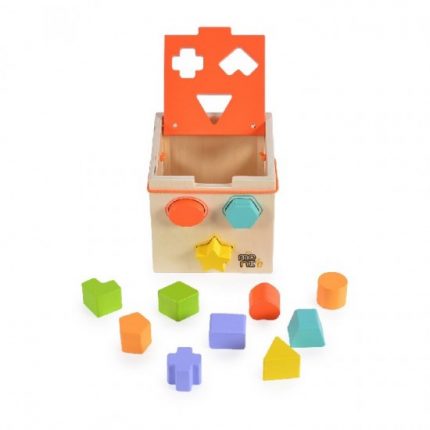 Ξύλινος Κύβος Ταξινόμησης Wooden Cube 015 380014622246 - Moni Toys