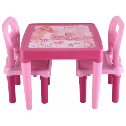 Hobby Study Table Τραπέζι με 2 Καρέκλες Pink 8693461034145 - Pilsan 03414