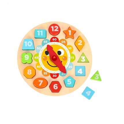 Ξύλινο Ρολόι Σφηνώματα 6972633370215 - Tooky Toy TL675