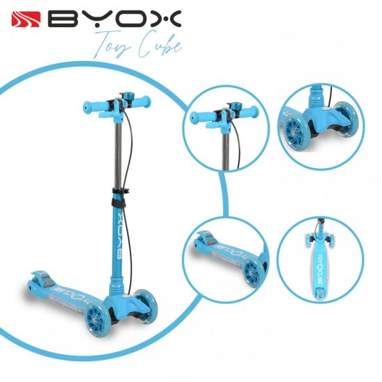 Byox Παιδικό Πατίνι Τρίτροχο Scooter Toy Cube Blue 3800146225537