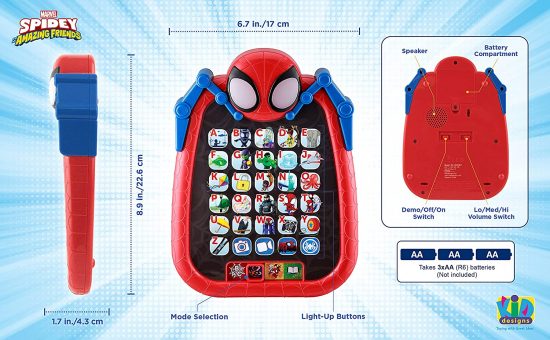 Spiderman Spidey & Friends Learn & Play Tablet # 3+ - eKids