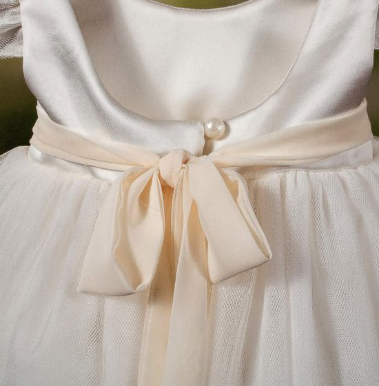 Βαπτιστικό φορεματάκι για κορίτσι Εκρού Doukissa 8767, Bambolino