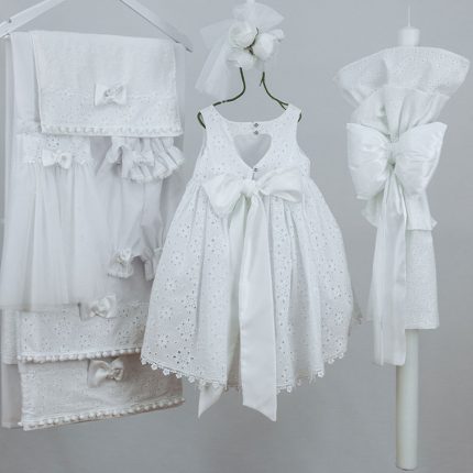 Βαπτιστικό φορεματάκι για κορίτσι Λευκό Avgi 9304, Bambolino