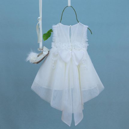 Βαπτιστικό φορεματάκι για κορίτσι Εκρού Britney 9309, Bambolino