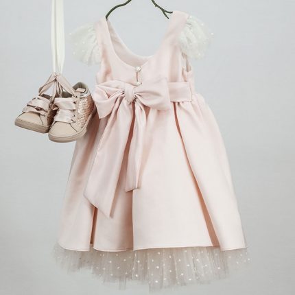 Βαπτιστικό φορεματάκι για κορίτσι Ροζ Aimiliani 9317, Bambolino
