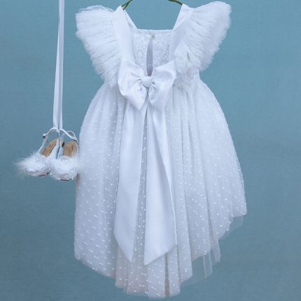Βαπτιστικό φορεματάκι για κορίτσι Λευκό Marilyn 9333, Bambolino