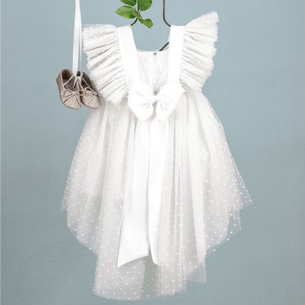 Βαπτιστικό φορεματάκι για κορίτσι Εκρού Michelle 9352, Bambolino