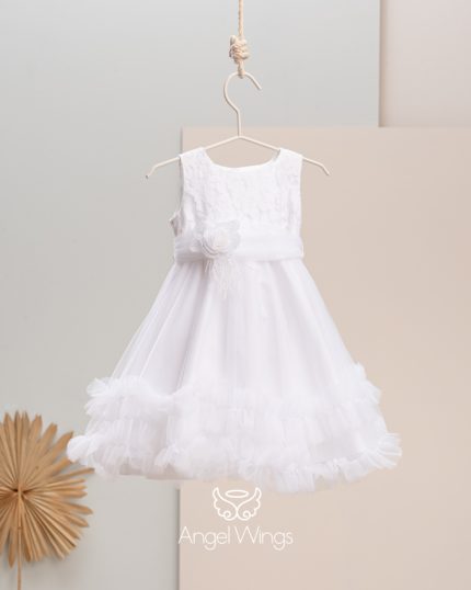 Βαπτιστικό φορεματάκι για κορίτσι Ennie Λευκό, 210 Angel Wings