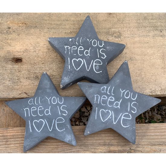 Πέτρινο Αστέρι με Λογότυπο All You Need is Love | 0/14