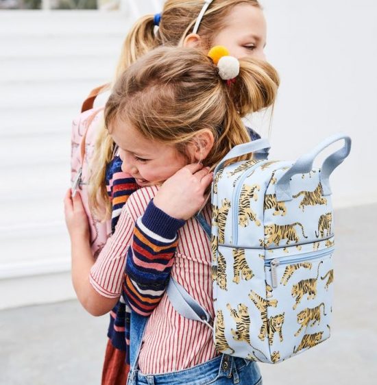 Παιδική Τσάντα Πλάτης Νηπιαγωγείου Backpack Tigers Grey - Petit Monkey
