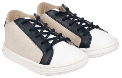 Babywalker Βαπτιστικό παπουτσάκι περπατήματος για αγόρι - Δετό τρίχρωμο Sneaker BS-3039
