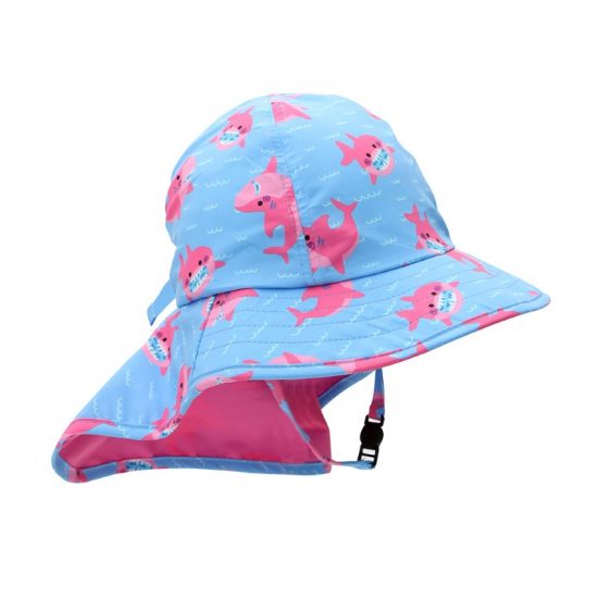 Cape Sunhat UPF50 Pink Shark - Zoocchini