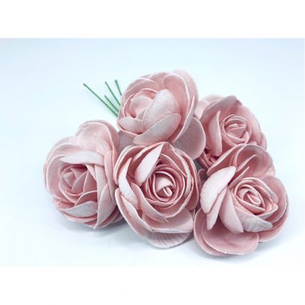 Ροζ Αντικε Λουλούδι 7CM Μπουκέτο 5τμχ | Λ23