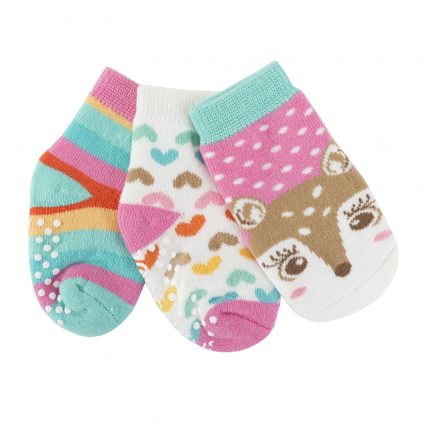 GRIP+EASY™ Καλτσάκια Fiona the Fawn (3 τμχ) (0-24m)- Zoocchini