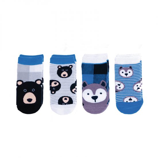 Mix and Match Socks – Wolf/Bear (0-12m)  - FlapJackKids