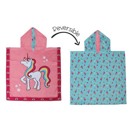 Πόντσο Διπλής Όψης UPF50+ Unicorn/Tropical (61x61cm) - FlapJackKids