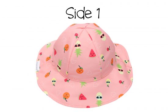 Καπέλο Διπλής Όψης UPF 50+ – Φλαμίνγκο Ροζ/Σιέλ - FlapJackKids