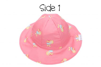Καπέλο Διπλής Όψης UPF 50+ – Mermaid Ροζ/Σιέλ - FlapJackKids