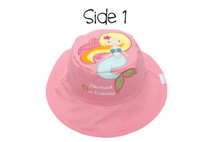 Καπέλο Διπλής Όψης UPF 50+ – Γοργόνα (Cotton) Ροζ/Γαλάζιο - FlapJackKids