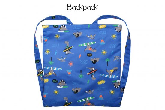 Πετσέτα Παραλίας Backpack – Dino Μπλε - FlapJackKids