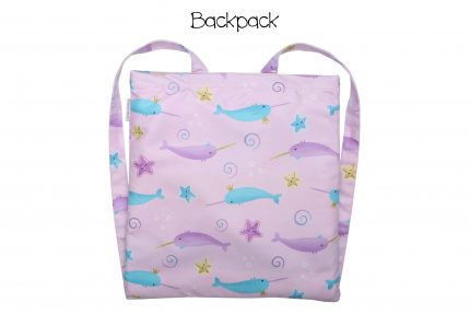 Πετσέτα Παραλίας Backpack – Narwhal/Starfish Ροζ - FlapJackKids