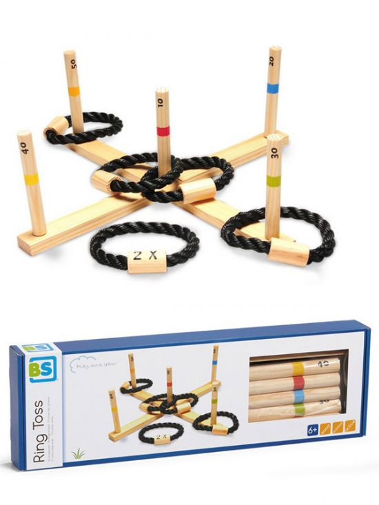 Ξύλινο Παιχνίδι Σκοποβολής Με Κρίκους  Ring Toss - BS Toys