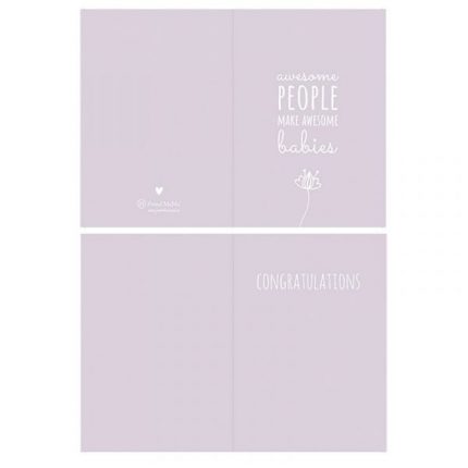 Ευχετήρια Κάρτα Γέννησης Lilac - Proud Mama