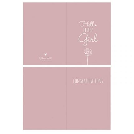 Ευχετήρια Κάρτα Γέννησης Dusty Pink - Proud Mama