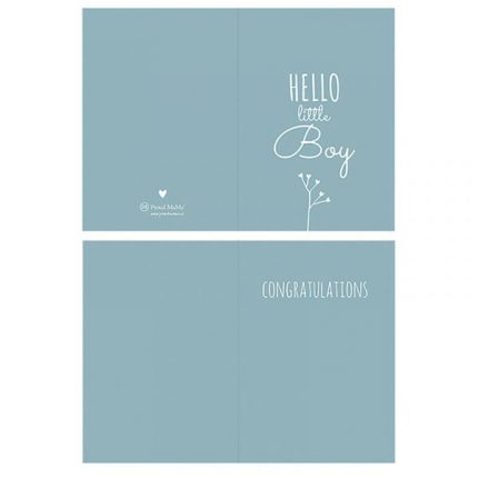 Ευχετήρια Κάρτα Γέννησης Steel Blue - Proud Mama
