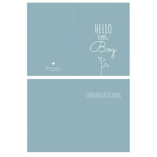 Ευχετήρια Κάρτα Γέννησης Steel Blue - Proud Mama