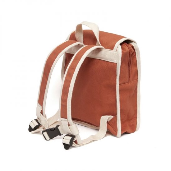 Σχολική Τσάντα Πλάτης Νηπιαγωγείου Backpack Recycled Cotton Baked Clay - Petit Monkey