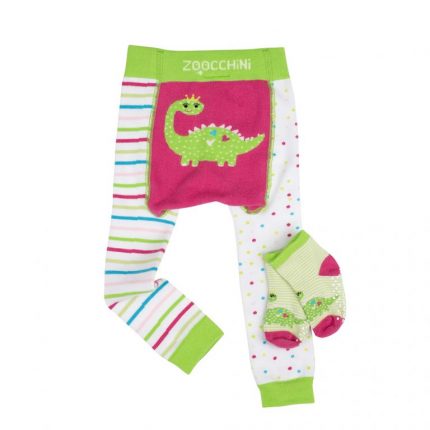 Grip+Easy Crawler Pants & Socks Set – Dinosaur - Zoocchini
