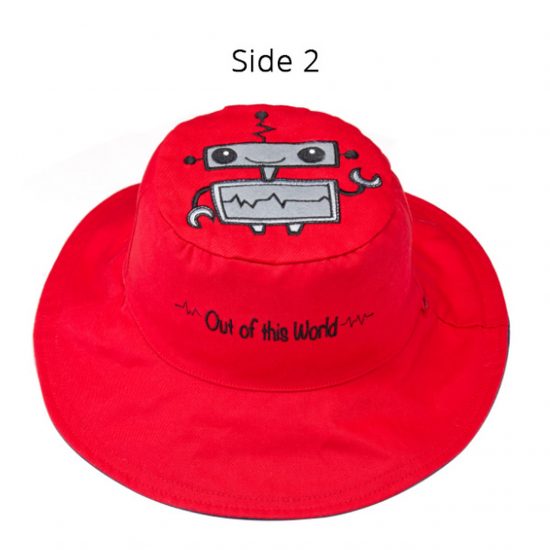 Καπέλο Διπλής Όψης UPF 50+ – Διαστημόπλοιο - FlapJackKids