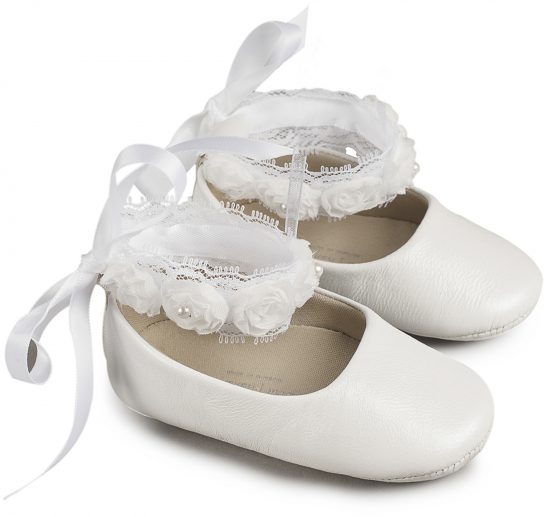 Babywalker Βαπτιστικό Αγκαλιάς Μπαλαρίνα με Δέσιμο στον Αστράγαλο MI1506 Λευκό