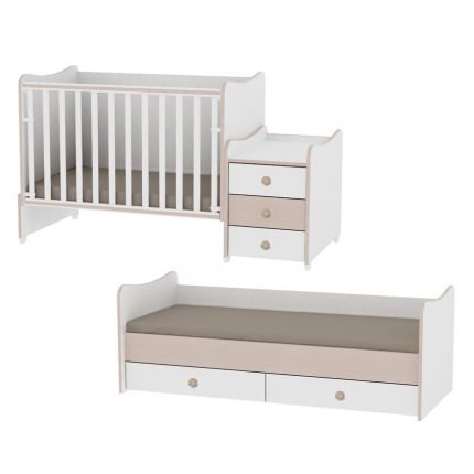 Lorelli Κρεβάτι Μετατρεπόμενο Maxi Plus Light Oak 10150300036A