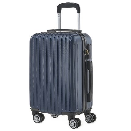 Βαλίτσα Βάπτισης Trolley, Nuova Vita,18", με Πτυχώσεις σε Μπλε Μαρεν - ΝΚ073-1