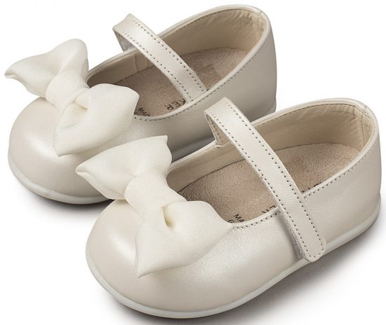 Babywalker Γοβάκι για Πρώτα Βήματα Γοβάκι Μονή Μπαρέτα με Φιόγκο PRI2525 Εκρού