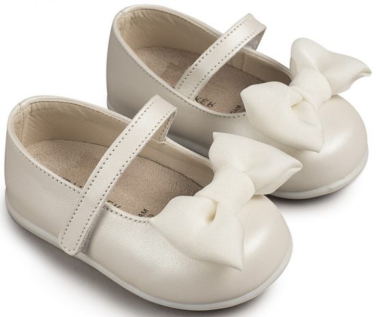 Babywalker Γοβάκι για Πρώτα Βήματα Γοβάκι Μονή Μπαρέτα με Φιόγκο PRI2525 Εκρού