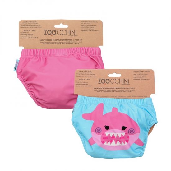 Μαγιό Πάνα 2τμχ – Pink Shark - Zoocchini
