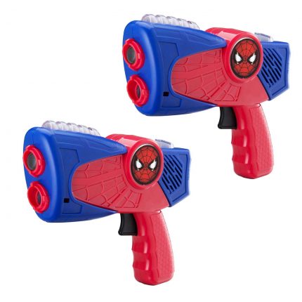 Spiderman Σετ 2 Laser Tag Blasters για παιδιά & ενήλικες με Φωτισμό και Δόνηση με εμβέλεια 30m (Κόκκινο-Μπλε) 5+  - eKids